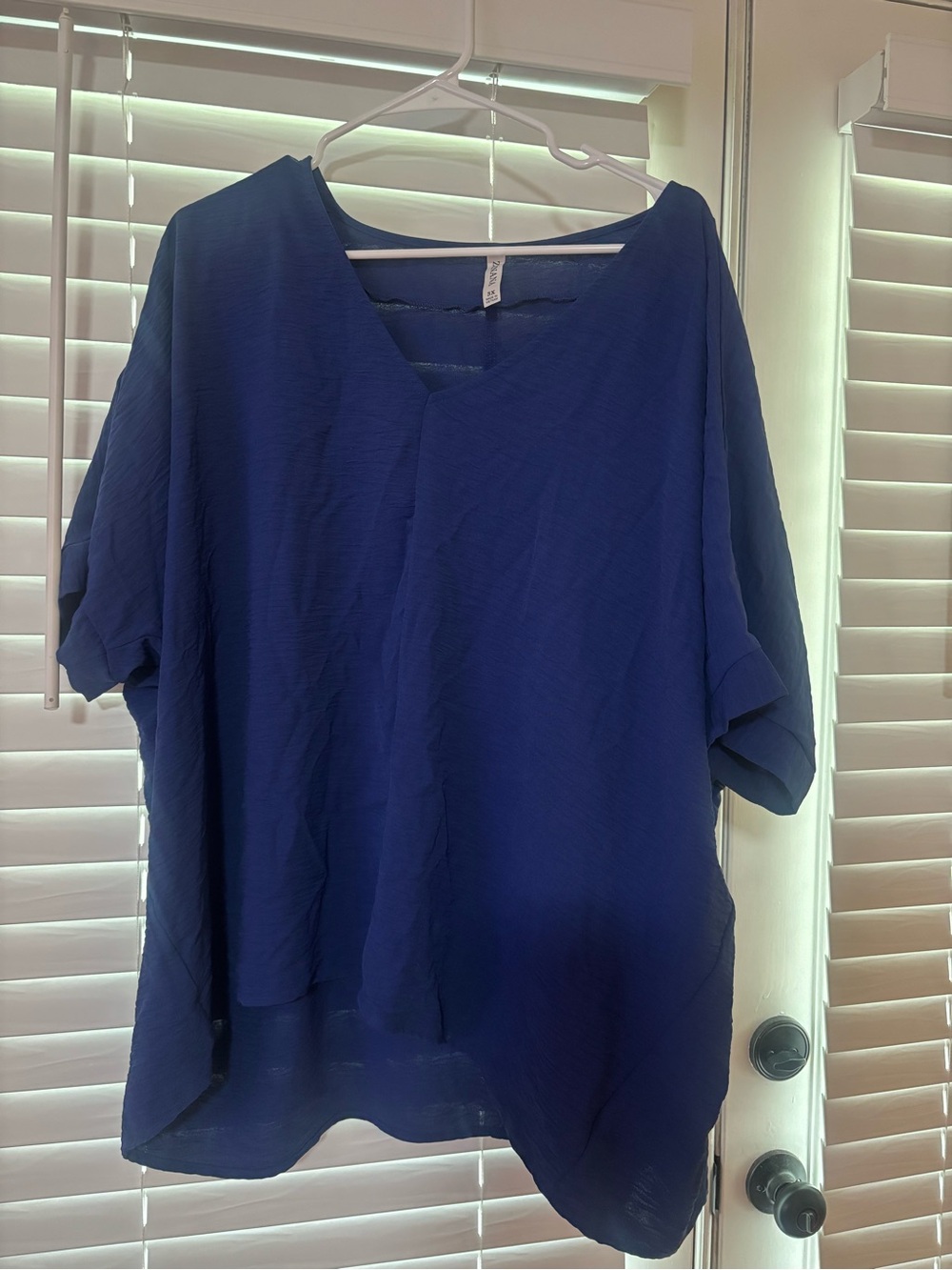 Zenana Royal Blue V-Neck Short Sleeve Tunic
